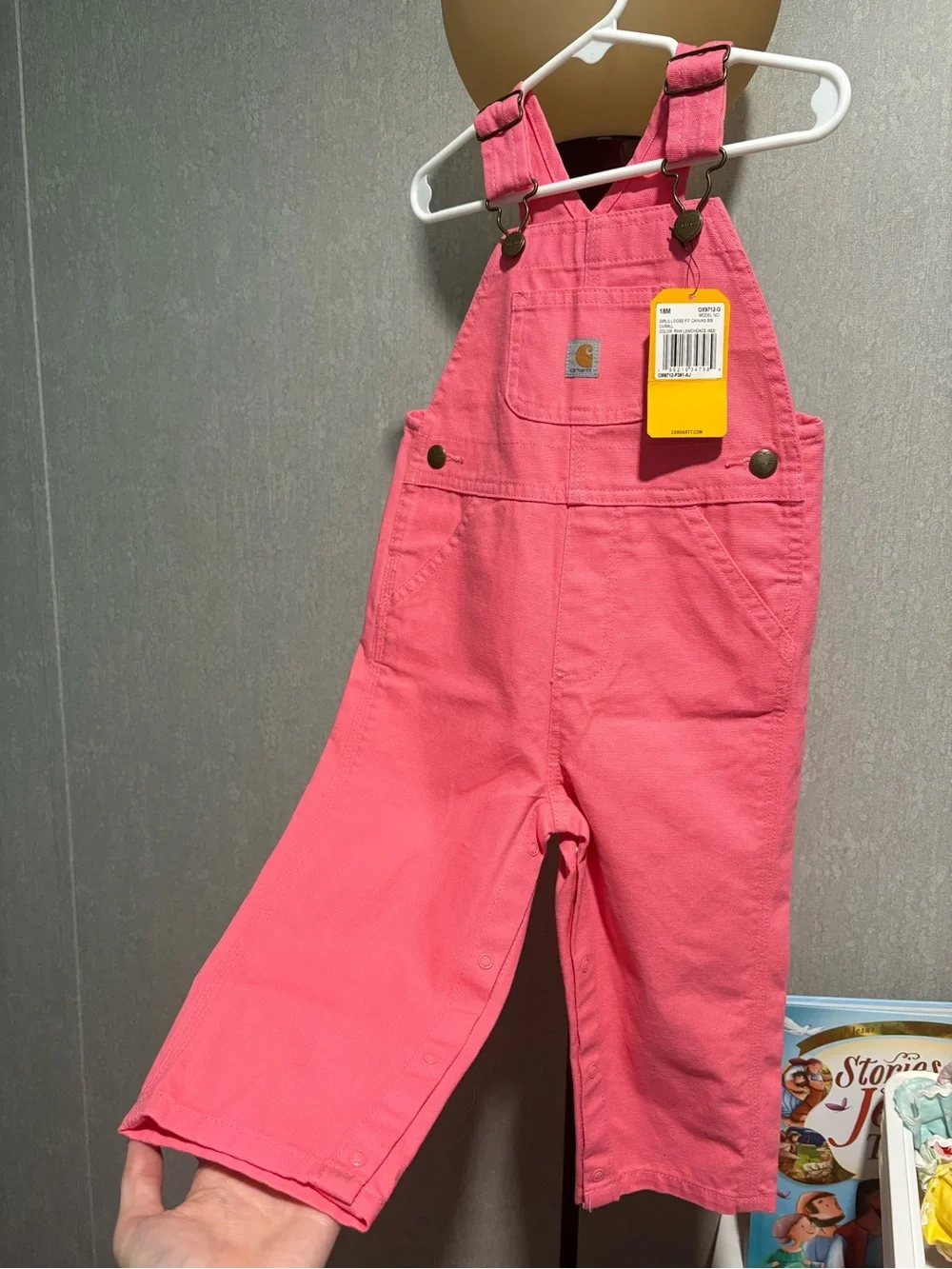 Carhartt Girls' Coral Pink Overalls